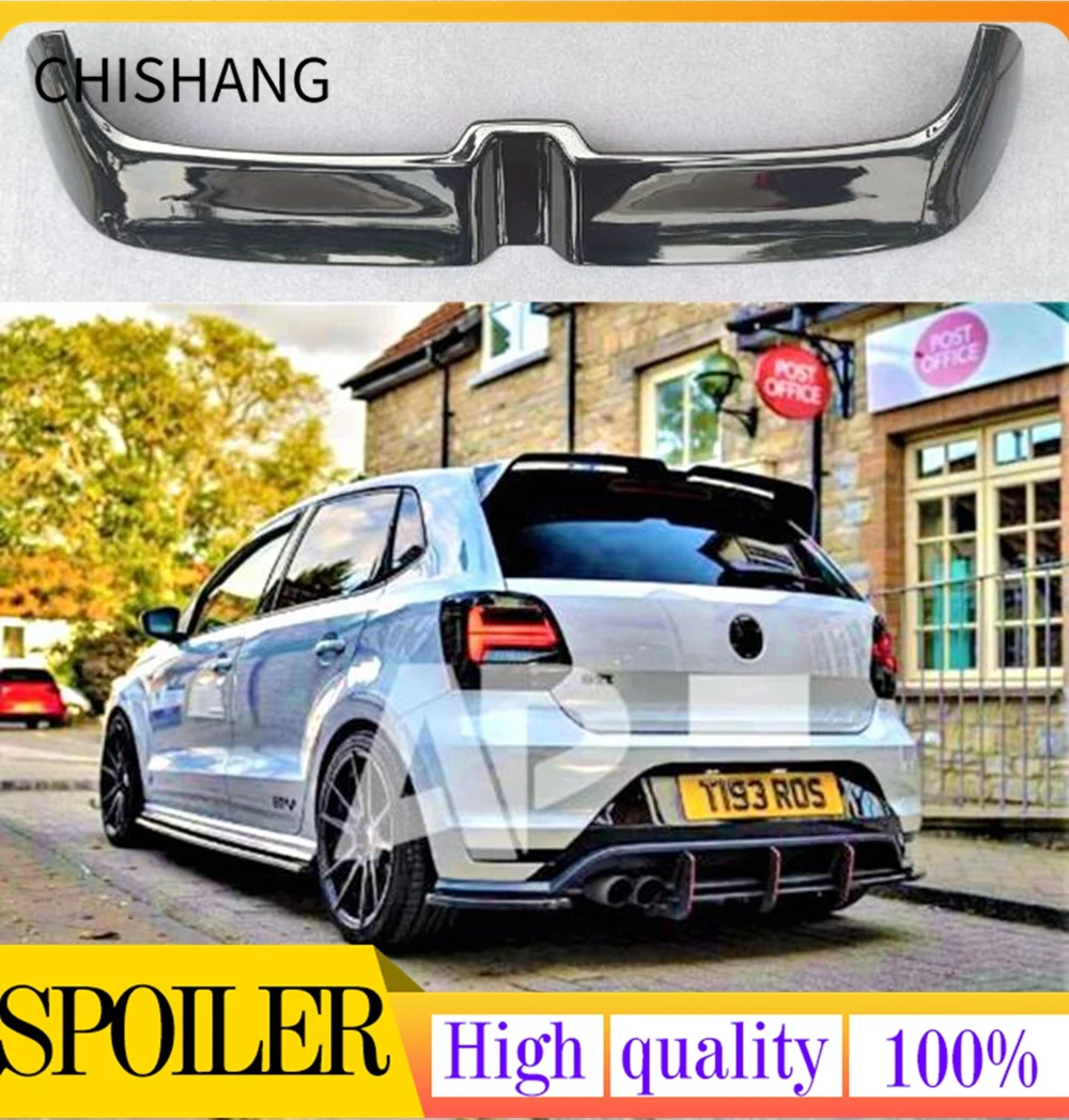 

Oettinger Style for VW Volkswagen POLO 6R Spoiler 2011 - 2017 Spoiler High Quality ABS Material By Carbon Fiber Glossy Black