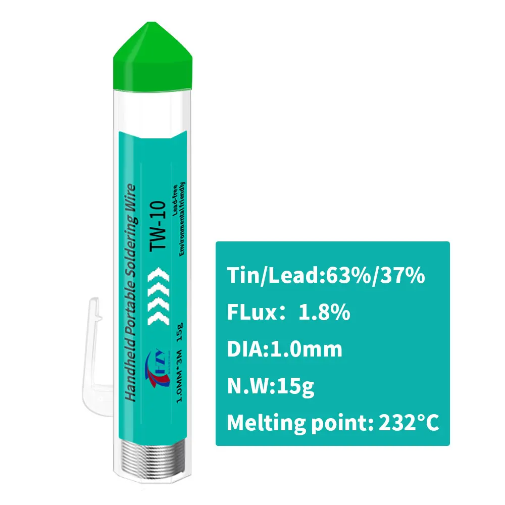 HZY TW-08/TW-10 Lead Free Solder Wire Tin Pen 0.8MM/1MM Portable Rosin Core Solder Welding Soldering Iron Battery Repair Tools soldering wire soldering tin wire welding wires