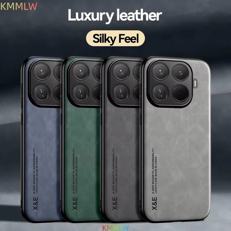 Luxury Leather Case with Metal Plate Support