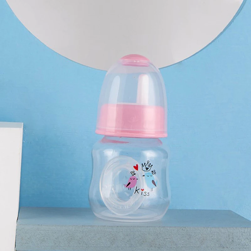 60ml Baby Newborn Nursing Nipple Bottle PP Pacifier Milk Water Feeding Cute Cartoon Mini Baby Bottle