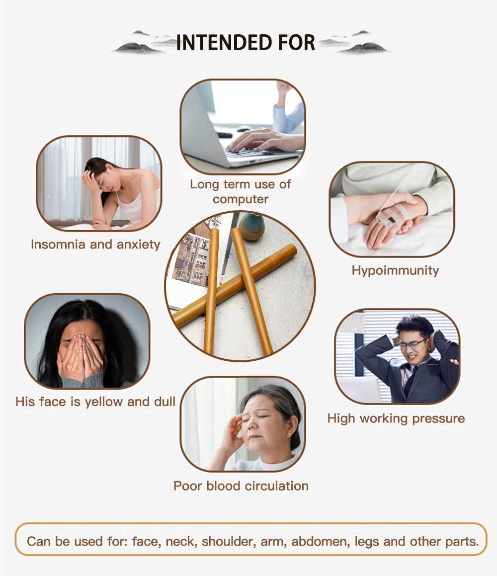 Natural Bamboo Massage Stick Wood Therapy Fitness Stick Gua Sha Massage Muscle Pain Relief Maderoterapia Massager Anti-Cellulite