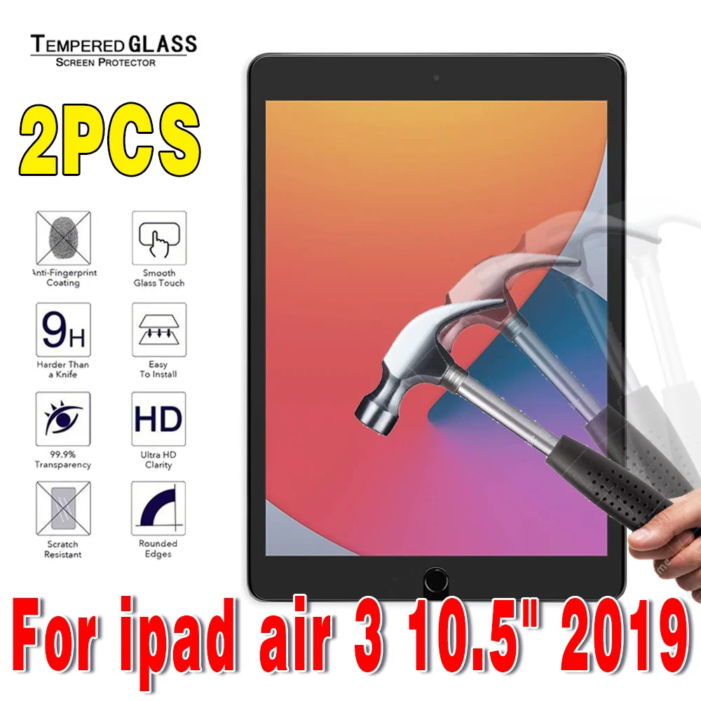 tablet cover 2Pcs Tempered Glass Screen Protector for IPad 10.2 9.7 10. 5 10.9 11 IPad 8 7 6 9 Air 4 3 2 Mini Glass IPad 2020 2019 2018 2021 capacitive stylus for android Tablet Accessories