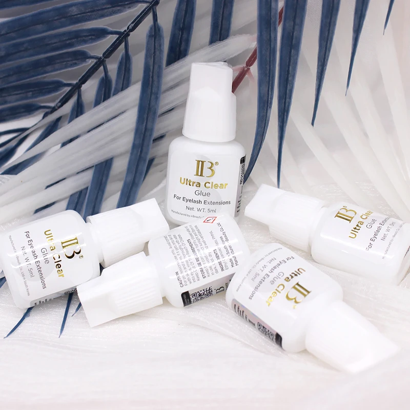Eyelash Glue 5ml IB IBeauty Ultra Clear Glue for Eyelash Extensions Korea Original IB White Cap Transparent Glue Novice Practice Makeup Tool