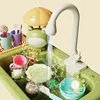 Children'S Kitchen Toy Girl Play House Little Frog Yellow Duck Dishwasher Electric Cycle Water Sink Dish Basin Birthday Gift 3