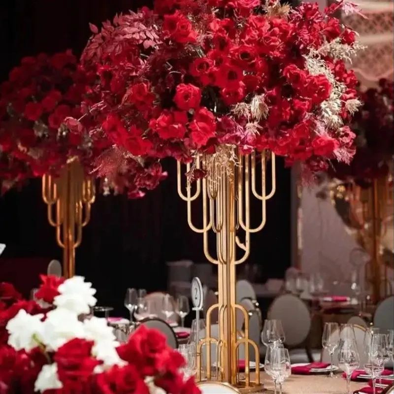 

5pcs Wedding decoration wedding metal gold flower stand vase arch tree centerpieces for table decor modern