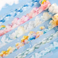 Mr. Paper,- Dreamy Colored Cloud Themed Adhesive Tape Stickers, Scrapbook Notebook Photo Frame Phone Case Decorative Stickers 2