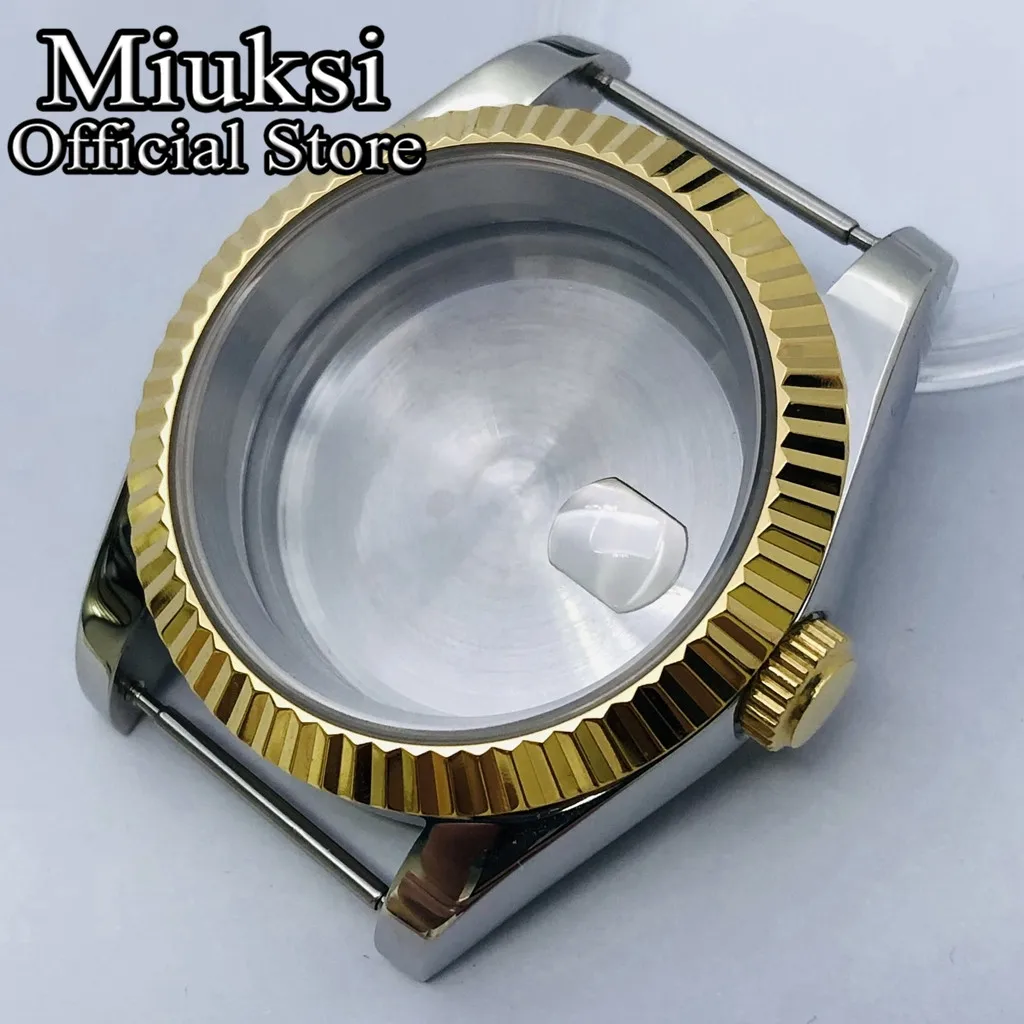 Miuksi 36mm/40mm watch case sapphire crystal fit NH35 NH36
