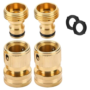 Garden Hose Quick Connect: Hose Fittings Quick Release Hose Connector, Water Hose Connectors 3/4 Inch Male 2 Sets