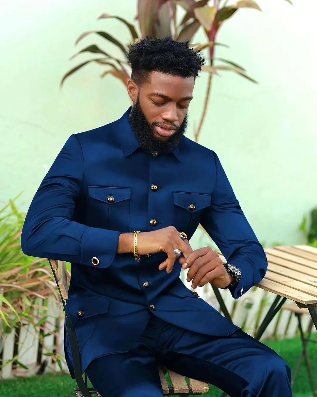 

Men's Royal Blue Social Suit Formal Slim Fit Suits For Men Luxury Men'S Blazer Jacket Sets Halloween Costume 2 Pieces Party Eleg