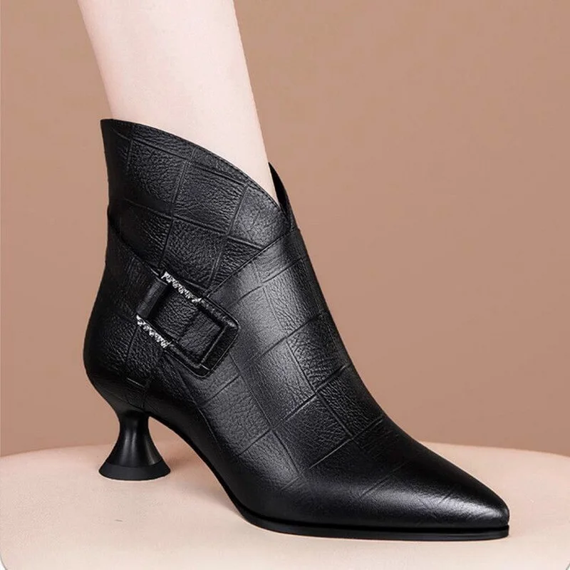 Kathemoi Botines Sin Cordones Para Mujer Con Puntera