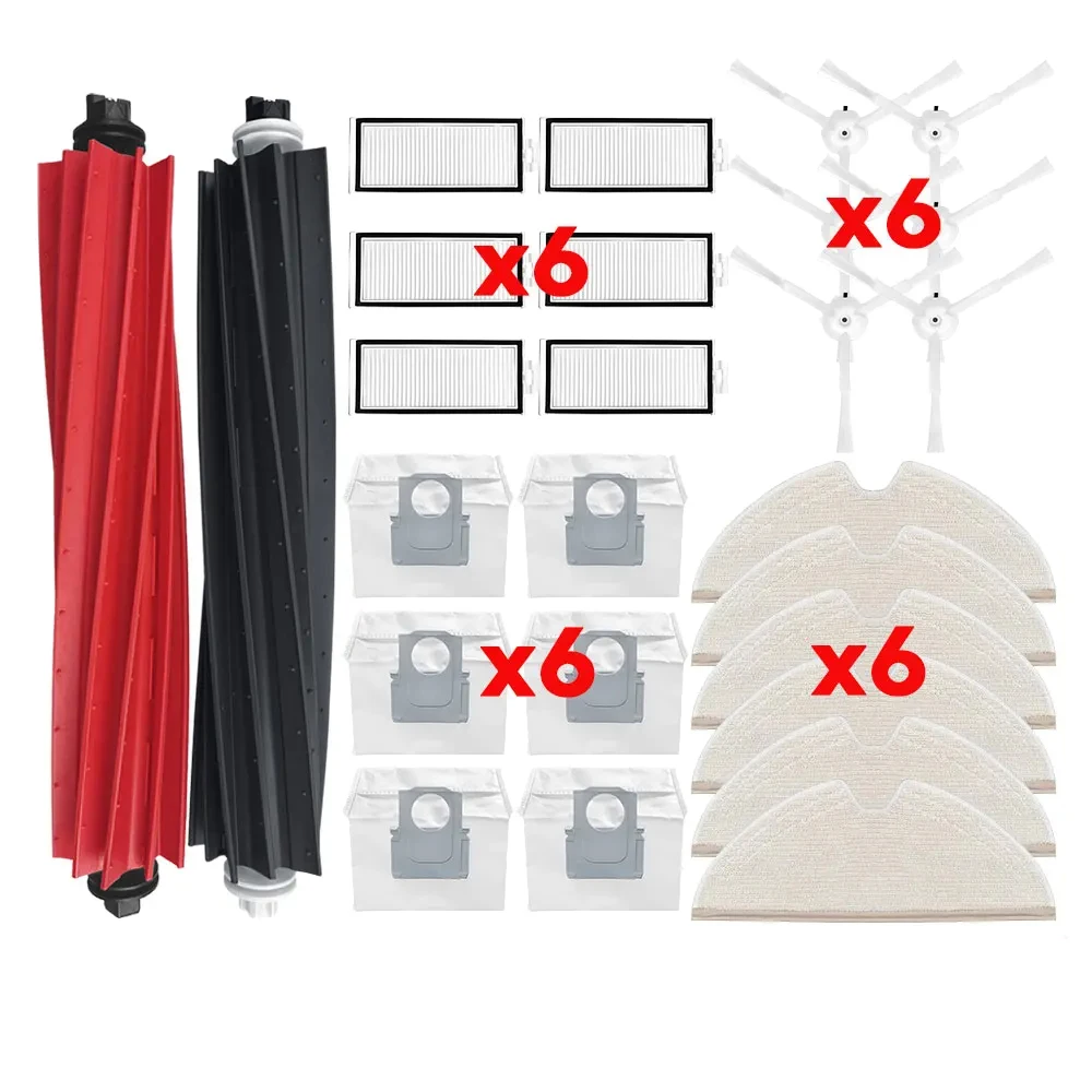 Roller Side Brush Filter Mop Dust Bag Accessories