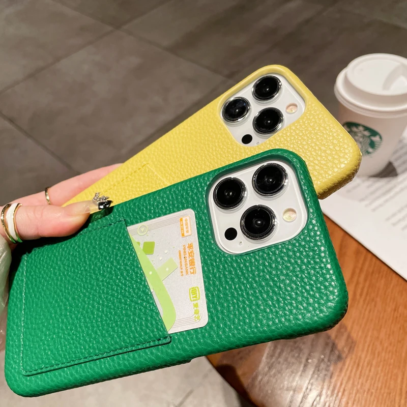 Luxury Lichee Pattern PU Leather Phone Case Cover