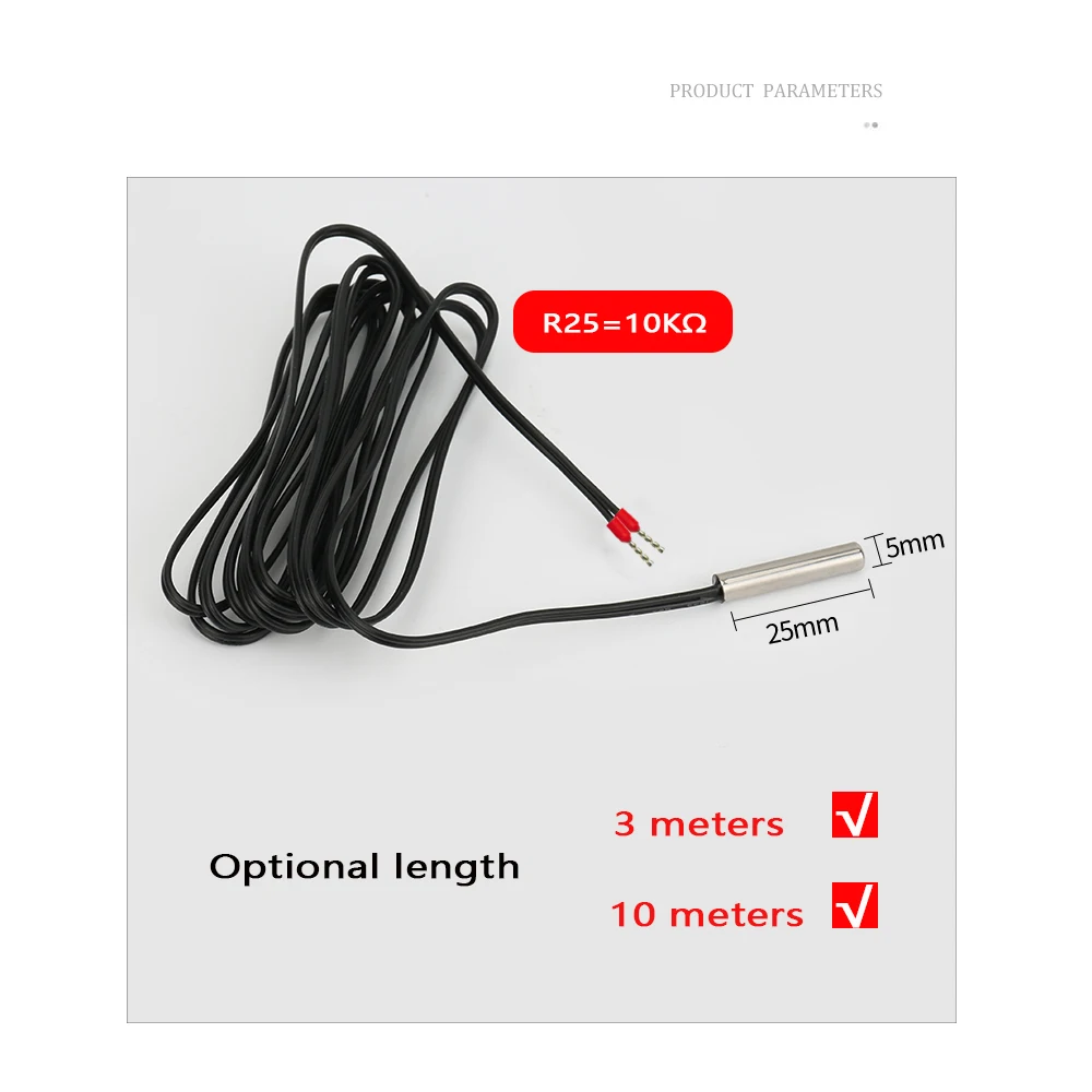 

Floor heating temperature sensor 3 meters/10 meters, 10K 3950 sensor suitable for heating temperature controller