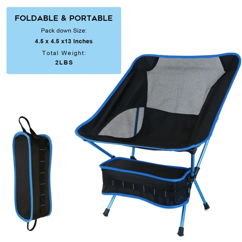 Detachable Portable Folding Moon Chair Outdoor Camping Chairs Beach Fishing Chair Ultralight Travel Hiking Picnic Seat Tools 6