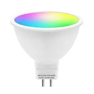 Description Picture 4 of itemSuidhome Smart LED Bulb WIFI Connect GU5.3/MR16 DC12V Mini Spotlight 5W Lamp Work With Alexa Google Home RGBCW Color Changing