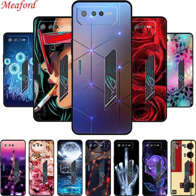 Per Asus Rog Phone 7 Ultimate Case Fashion Custodia Morbida In Silicone Nero Per Asus Rog Phone 7 Ultimate Cover Per Telefono