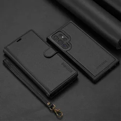 Detachable Wallet Phone Case with Card Holder Cover - Samsung Galaxy S24 (Black)