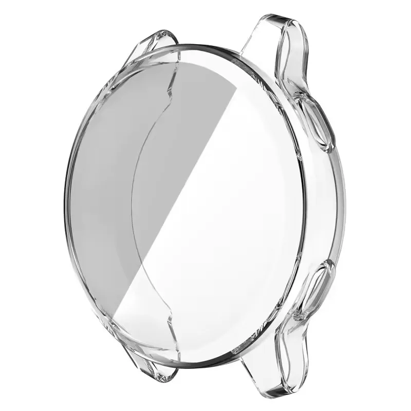 High-Definition Transparent Full-Coverage Soft TPU Watch Case with Glossy Finish