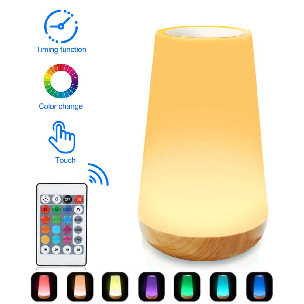 Colorful Touch Led Light Lamp Touch Lamps Bedroom Rechargeable