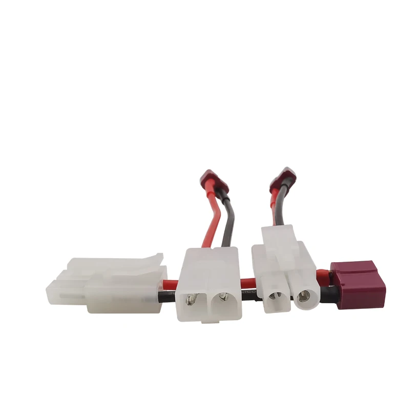 Lot de deux câbles de charge XT60 pour batterie RC, 5cm et 10cm, câbles silicone noirs.