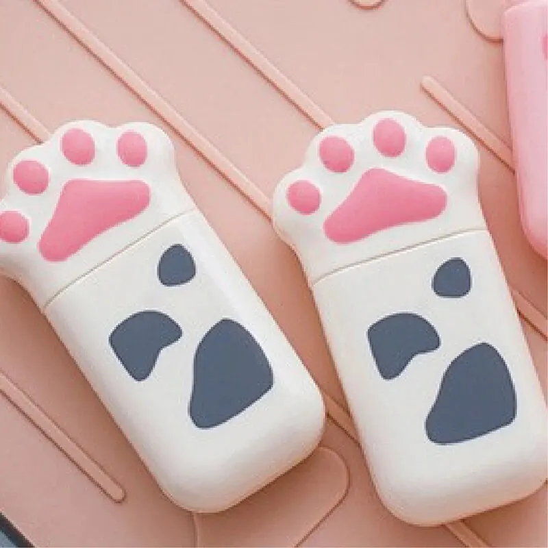 Stationery Set 4pcs Cat Paw Utility Knife Correction Tape Rubber Eraser Ruler Cute Kawaii Cartoon Office School Supplies