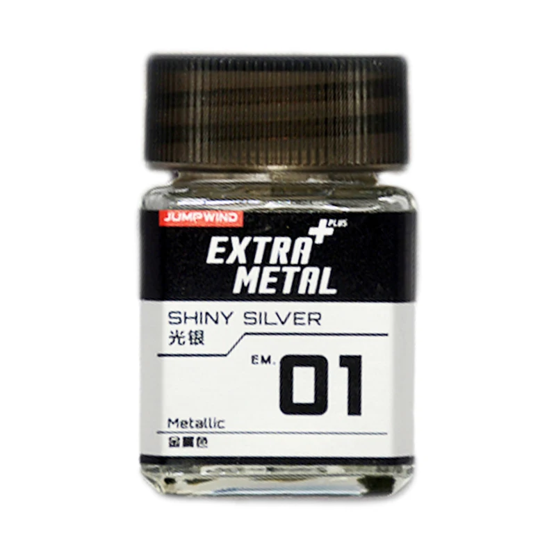 JUMPWIND EM01-16 Model paint EXTRA METAL Super metallic paint Suitable for spraying and coloring of various models 18ml 11 4