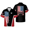 Sports Bowling 3d Printed Hawaiian Shirt For Men Cool Summer Beach Shirts Oversized Lapel Short Sleeves Tops Button Blouse 4