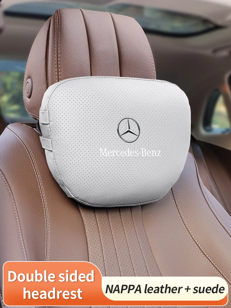 Car Headrest Neck Support Lumbar Rest Cushion Neck Pillow for Mercedes-Benz A B C E S V R-Class A45 C43 CLA GLA GLB GLC GLE SLK car pillow car headrest car neck pillow car lumbar cushion car lumbar pillow