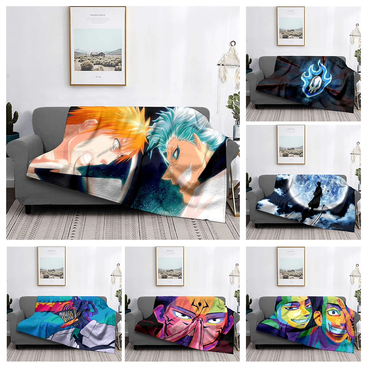 

Home decoration plush Sofa blanket Colorful Animal Bedspread on the bed anime fluffy soft blankets thick blanket for winte
