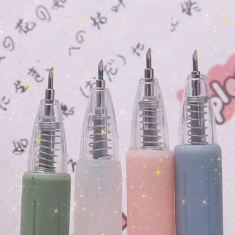 Box cutter Utility knife Paper cutting knife Cutting knife Paper cutter Art knife Box opener Paper Cutter Kawaii Stationery Pocket Utility Knife Pen School Supplies Washi Tape Sticker