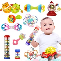 Baby Rattle Games Sensory Toys for Babies 0 12 Months 1 Years Rotating Ball Grasping Activity Development Silicone Teething Toys 1