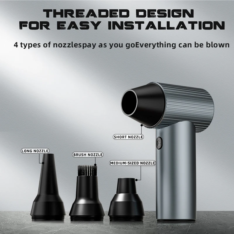 X7 Mini Turbo Jet Fan 40mm Brushless Motor Handheld Duct Turbo Jet Fan 500g Thrust Violent Turbo Fan Car Air Blower