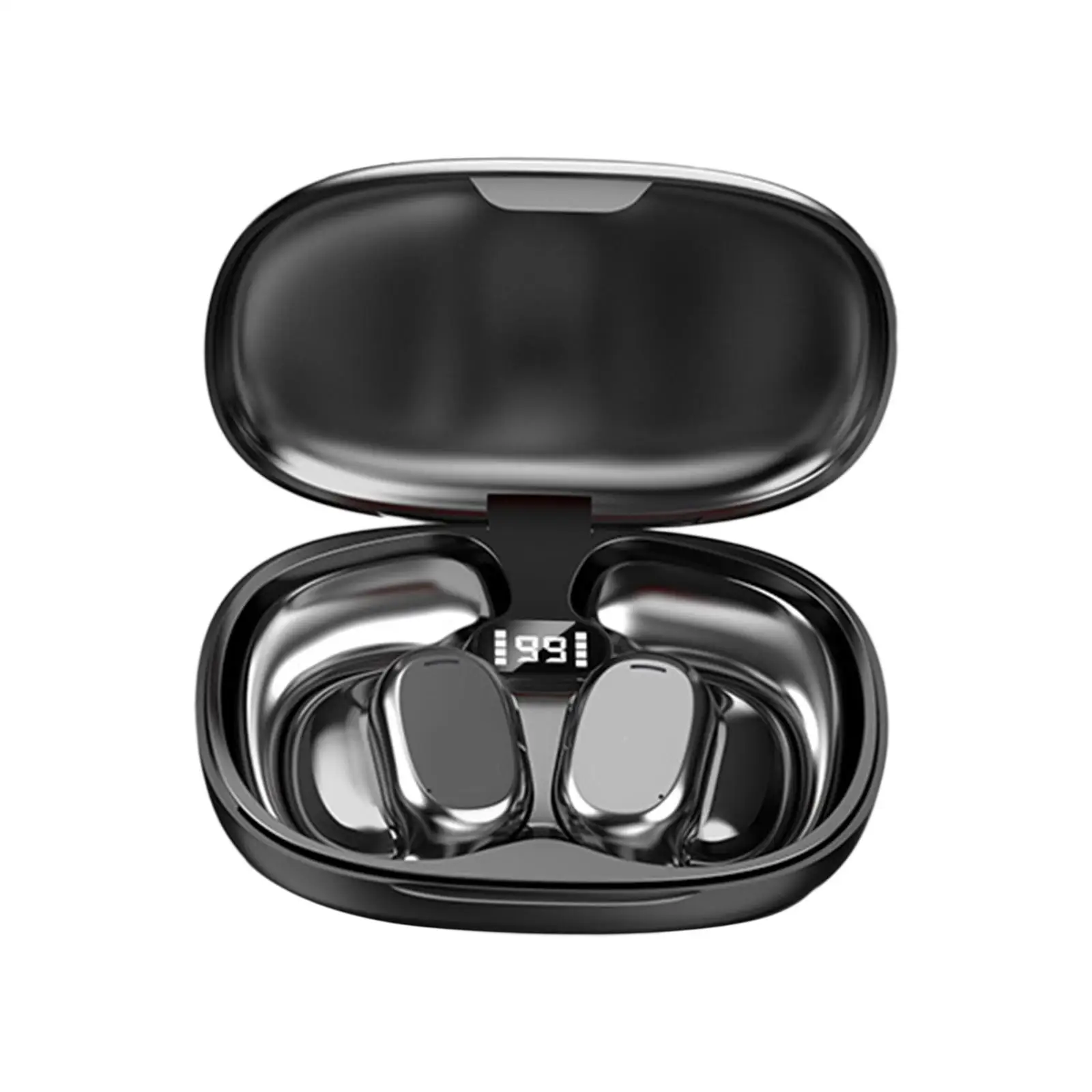 경량 디지털 LED 디스플레이 무선 이어버드, 충전 케이스 포함, 러닝 스포츠 사이클링 사무실 게임용 무선 헤드폰