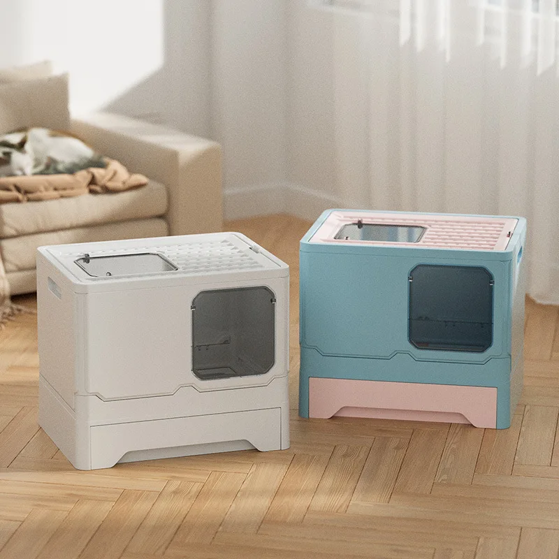 

Scrapers Toilet Cat Litter Box Closed Sandbox Big Accessories Cat Litter Box Enclosure Tray Arenero Grandecat Products YR50CB