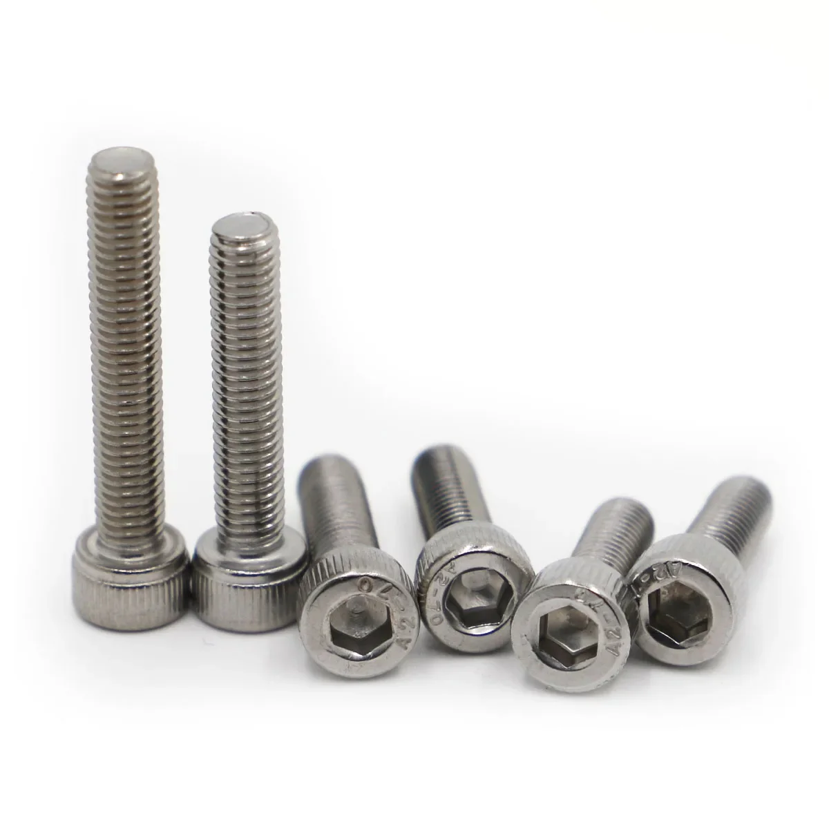 DIN912 M1.4 M1.6 M2 M2.5 M3 M4 M5 M6 M8 M10 304 Stainless Steel Metric Thread Hex Socket Cap Head Screw Bolts
