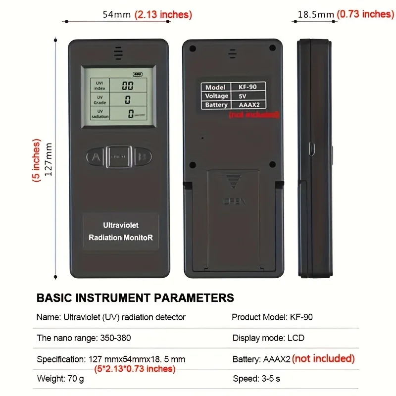 Ultrafialové záření záření monitor digitální UV detektor stroj přenosné UV UVI rejstřík inspekci měřič dozimetr tester počítadlo