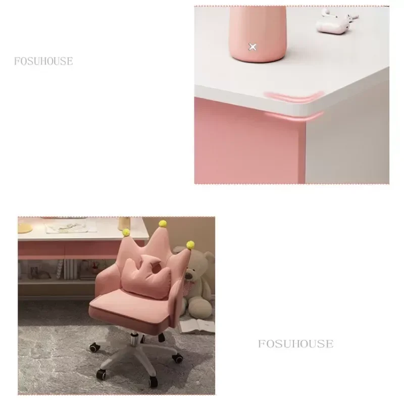 Children's Study Tables Home Desk with Bookshelf Children FurniturePrimary School Bedroom Writing Table and Chair Set x
