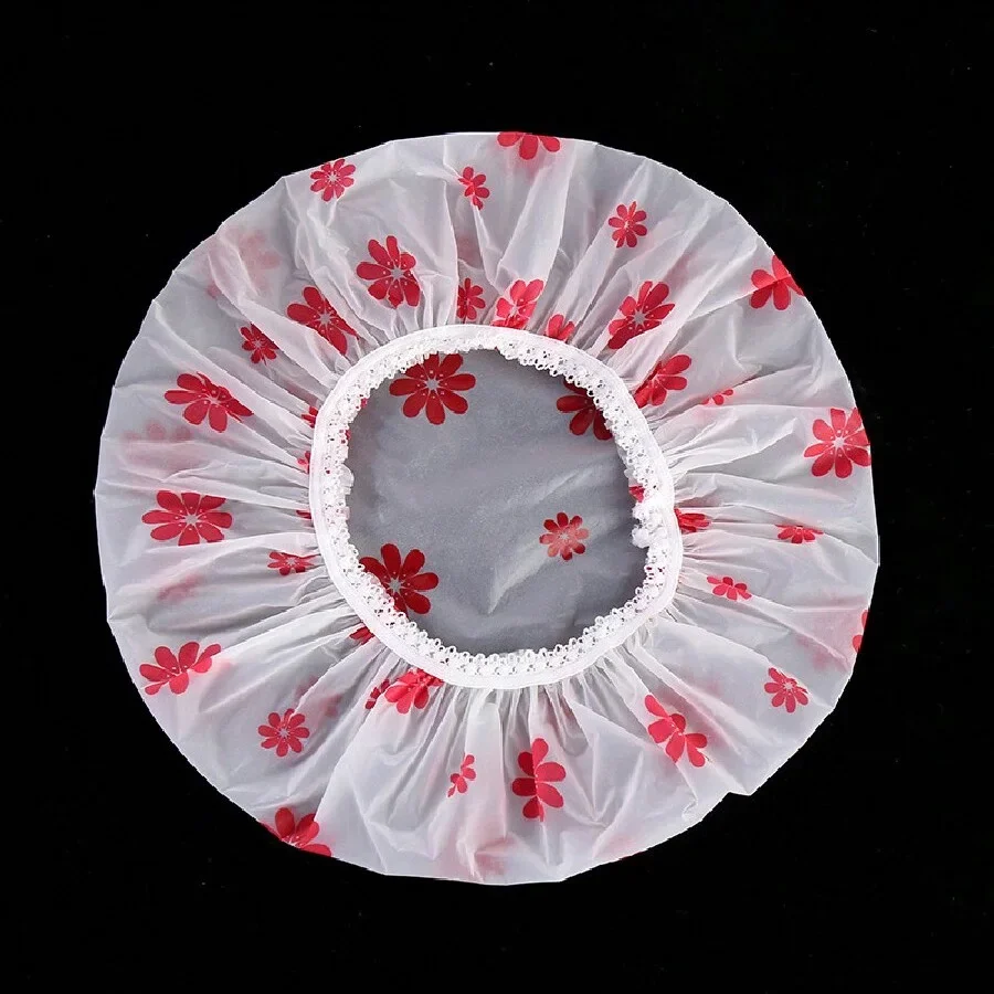 5pcs Shower Cap for Women, Waterproof for Bathroom Use