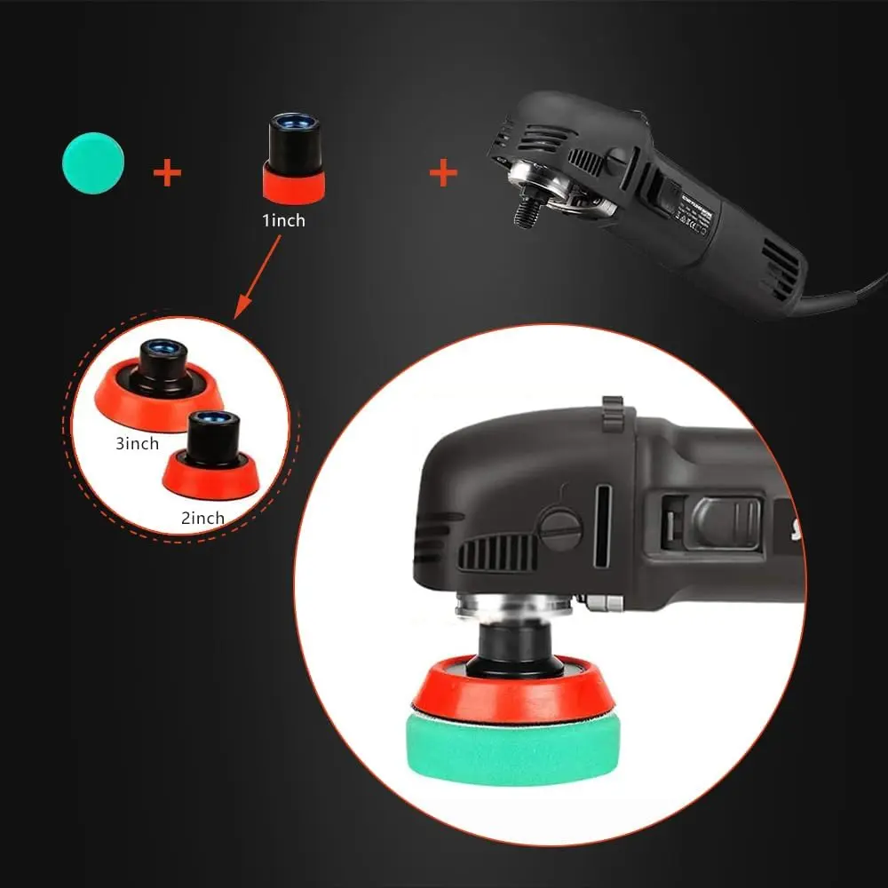 Mini Polishing Machine Buffer Rotary Polisher Auto Detailing Superpolish with 27Pcs Detail Polishing Pad Mix Size Kit Buffi