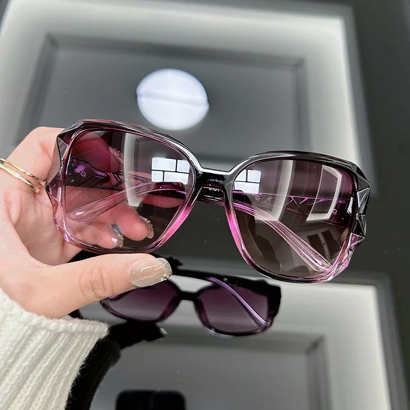 Vintage Quadrat Sonnenbrille Frauen Marke Designer Retro Schwarz Sonnenbrille Weibliche Mode Luxus Gradienten Spiegel Oculos De Sol