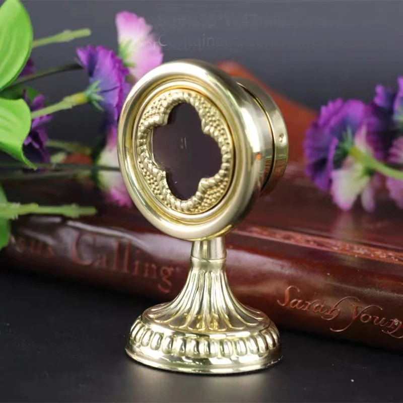 Brass Reliquary Small Personal Monstrance Host Relic Container High Polished For Church Or Home