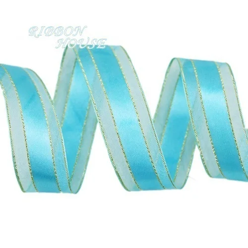 Gold Edged Satin Ribbon – Premium Gift Packaging & DIY Wedding Decoration, 25mm x 25 Yards