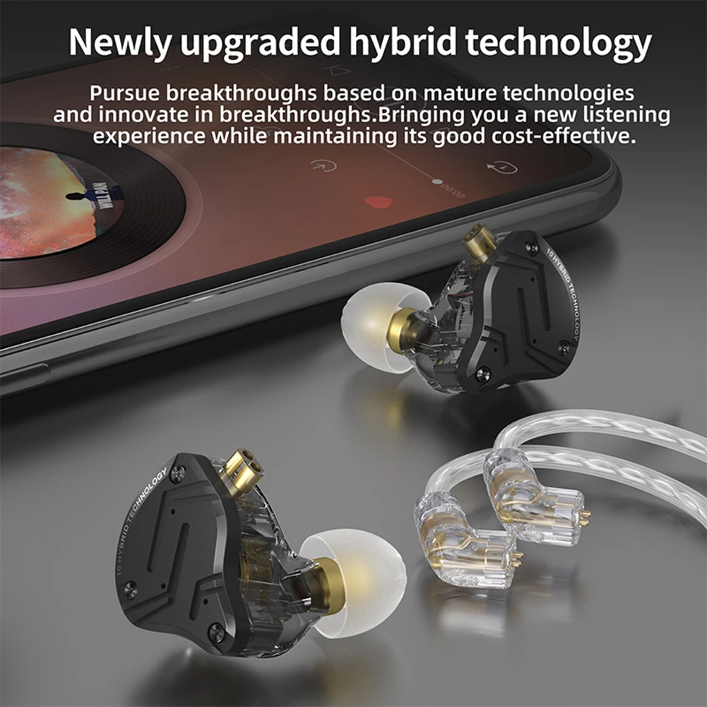 KZ ZS10 PRO X 유선 휴대폰 이어폰, 금속 이어폰, KZ ZSN 프로 X 헤드폰, 노이즈 캔슬링 헤드셋, 하이파이 베이스 이어버드, 스포츠