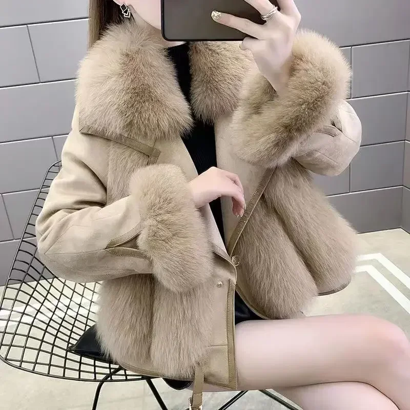 Fur Coat Women's 2023 Winter New Suede Coat High Upscale Young Beautiful and Fashionable Plush High-quality Imitation Fur Coat