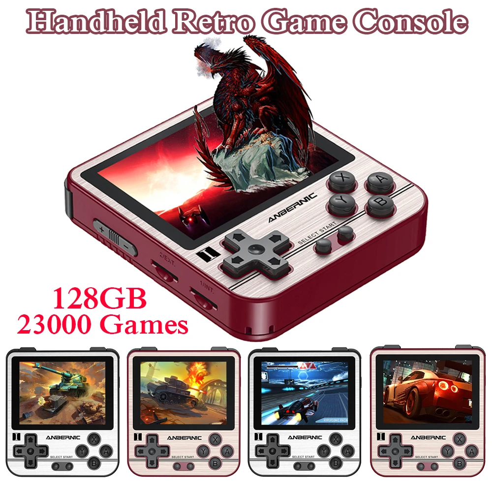 RG280V ANBERNIC Retro Game Console Open Sourse System CNC Shell PS1 Game Player Portable Pocket RG280 Handheld Game Console