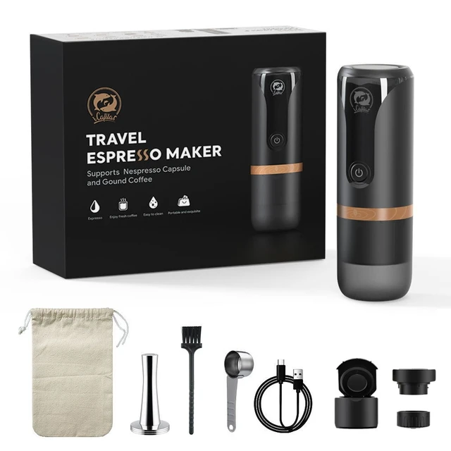 CONQUECO Portable Espresso Maker Travel Coffee Maker Portable Electric  Espresso Machine suit for Travel, Outdoor, Home and Office 