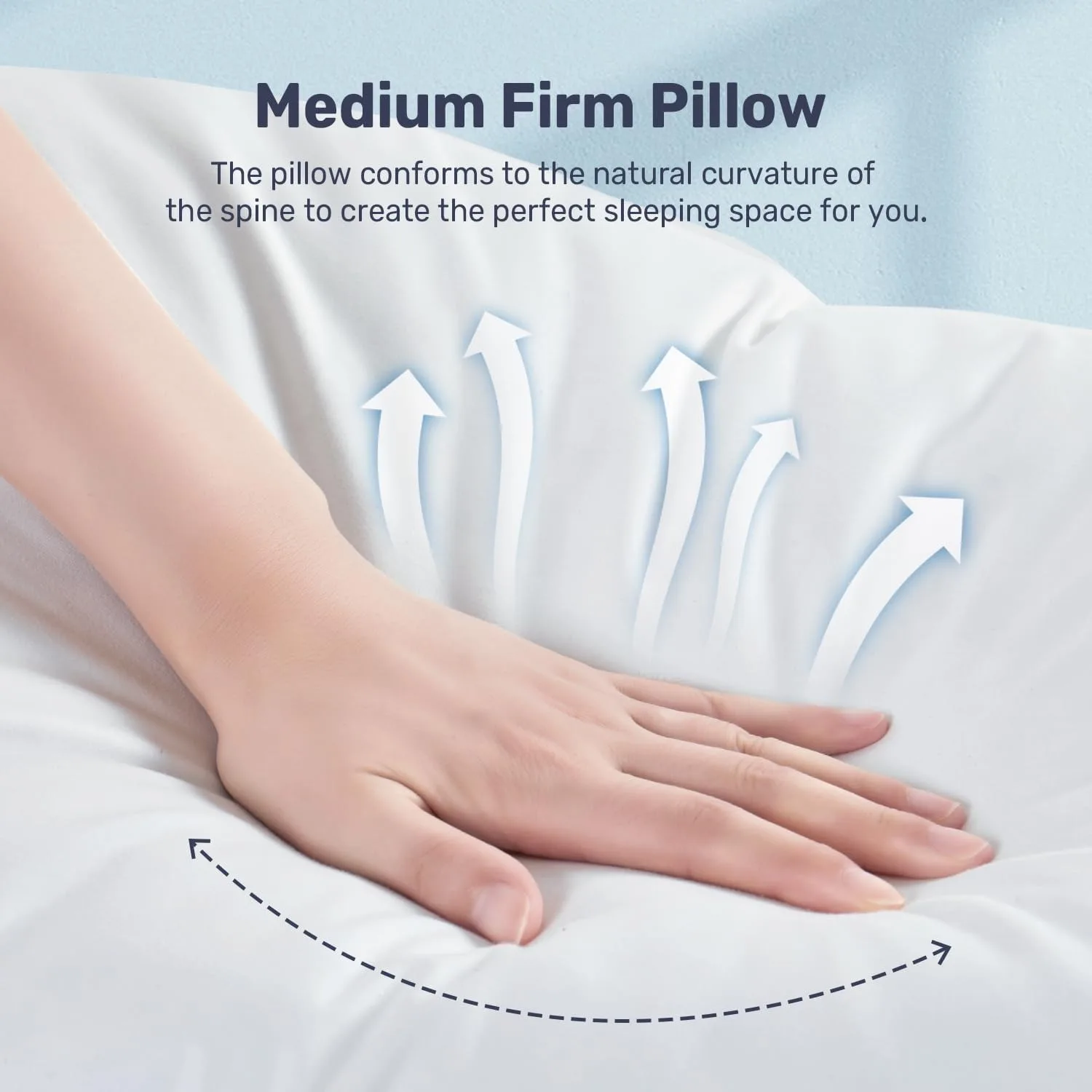Tex Stead Goose Down Pillow 100% Cotton Set Bed Pillow, Luxury Hotel White Pillow Core, Comfortable and Warm 2-Piece Set 5