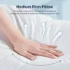 Tex Stead Goose Down Pillow 100% Cotton Set Bed Pillow, Luxury Hotel White Pillow Core, Comfortable and Warm 2-Piece Set 5