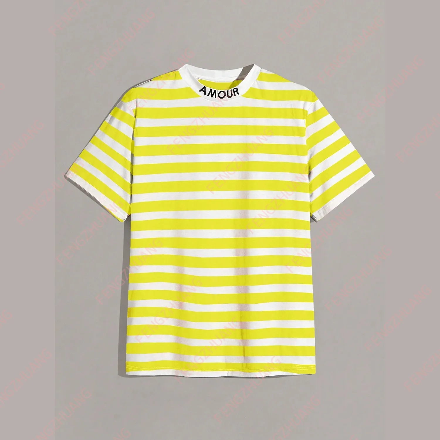 Fashion New Product Striped Short Casual Sleeve T-Shirt With Letter Men And Women Outdoor Lightweight And Breathabler Outfit