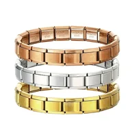 2024 New Popular Fashion Italian Module Charm Links Fit 9mm Bracelet Stainless Steel Links Jewelry Making - Image 2